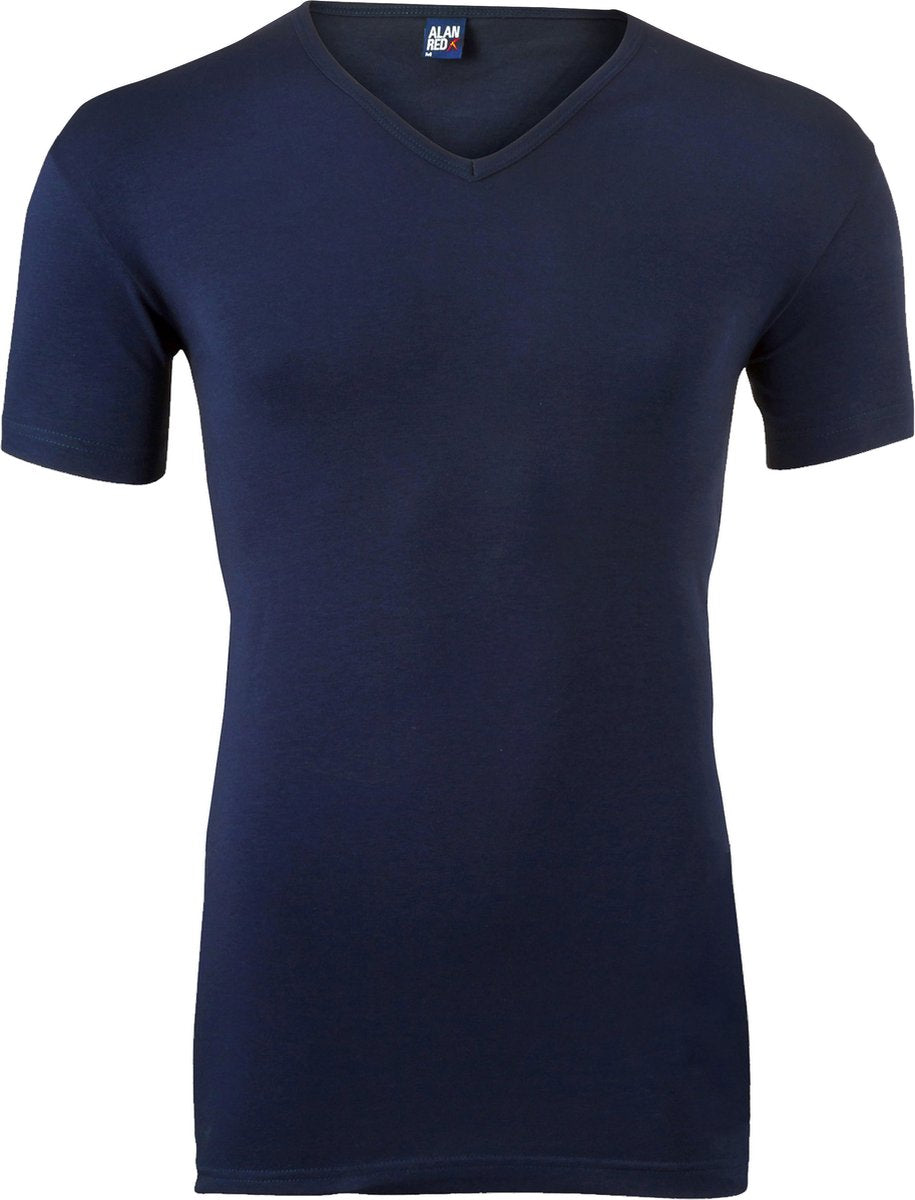 ALAN RED T-shirts Oklahoma (4-pack) - Col V stretch - Taille S - Marine