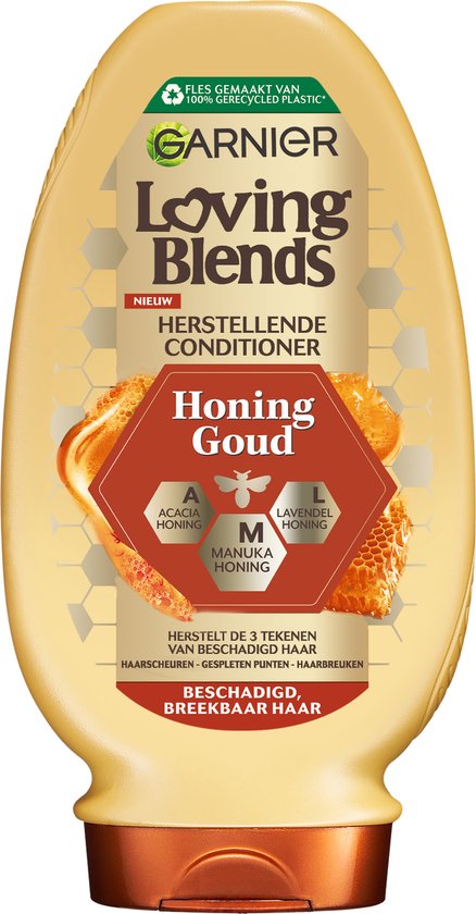 Garnier Loving Blends Miel Doré Après-shampoing réparateur, lot économique - Cheveux abîmés et fragiles - 6 x 250 ml