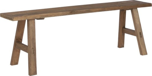 Banc en bois - Mica Decorations - L108 x L20 x H37 cm - Bois recyclé - Marron