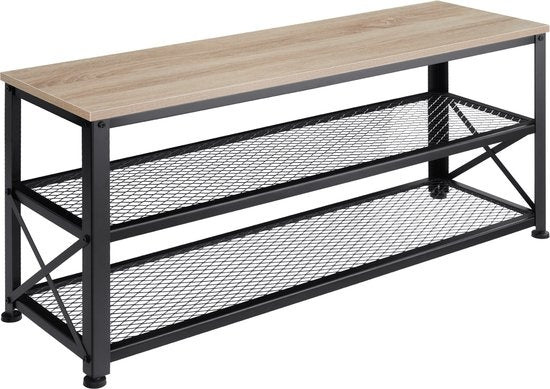 tectake - Shoe rack Blackpool - meuble à chaussures - lumière industrielle - 101 x 30,5 x 45,5 cm - 404290