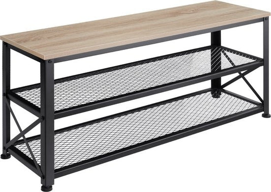 tectake - Shoe rack Blackpool - meuble à chaussures - lumière industrielle - 101 x 30,5 x 45,5 cm - 404290