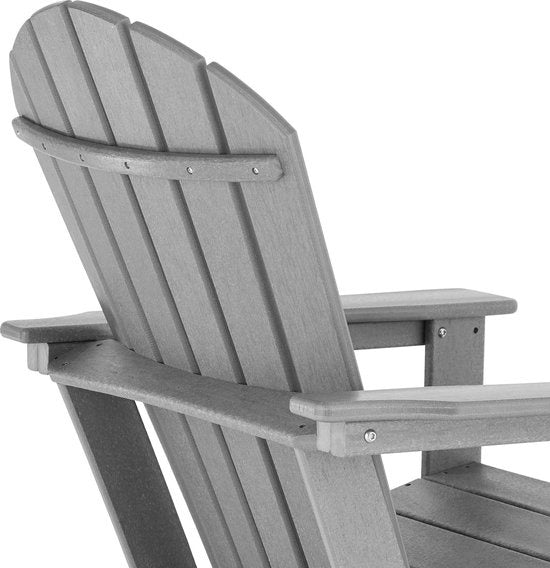 tectake - Chaise de jardin Joan grey - chaise de jardin en aspect bois - 404505