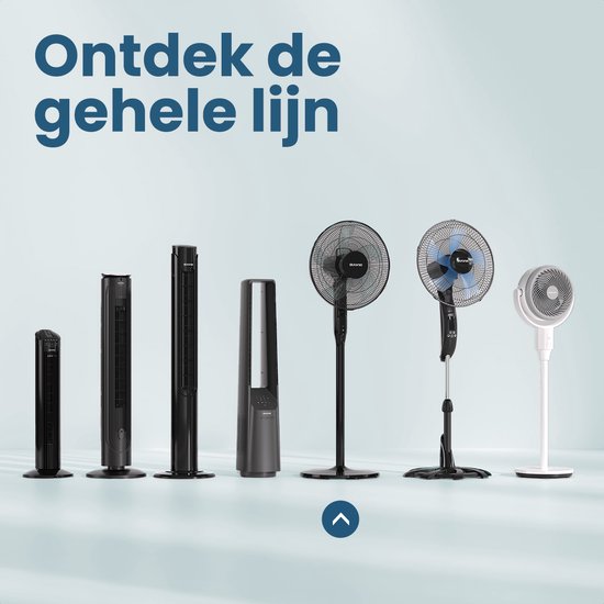 Auronic Tripod Fan - Ventilateur sur pied - Air Cooler - Ventilateur de sol et de table - 3-en-1 - 12 vitesses - Ventilateur silencieux - Ventilateur - Avec télécommande - Noir