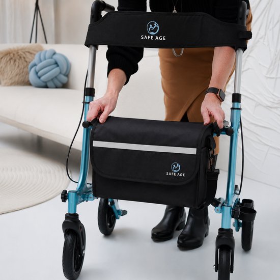 Sac de luxe pour déambulateur Safe Age® – imperméable – amovible avec sangle de transport – en nylon – pour déambulateur Safe Age