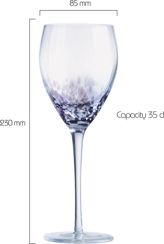 Anton Studio Designs London set de 4 verres à vin avec mouchetures colorées 35 CL