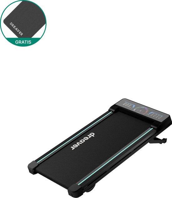 Dreaver Climb - Tapis de course pliable 2 en 1, 6 km/h - Application et accessoires inclus - Tapis de course - Treadmill - Tapis de marche - Walking pad - Pour la maison