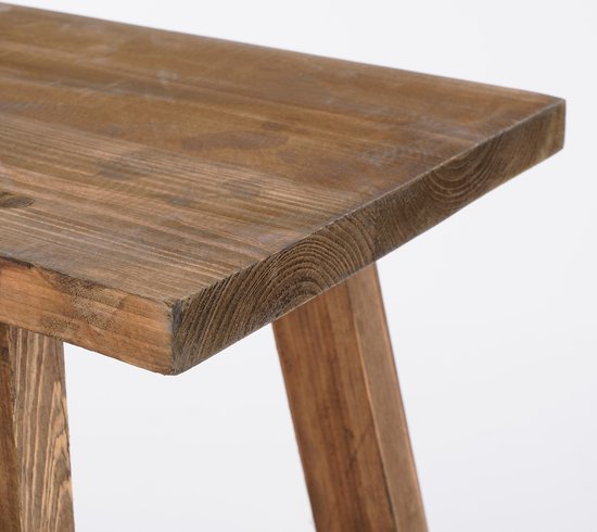 Mica Decorations Banc en bois audacieux - L80 x L37 x H44 cm - Bois recyclé - Marron