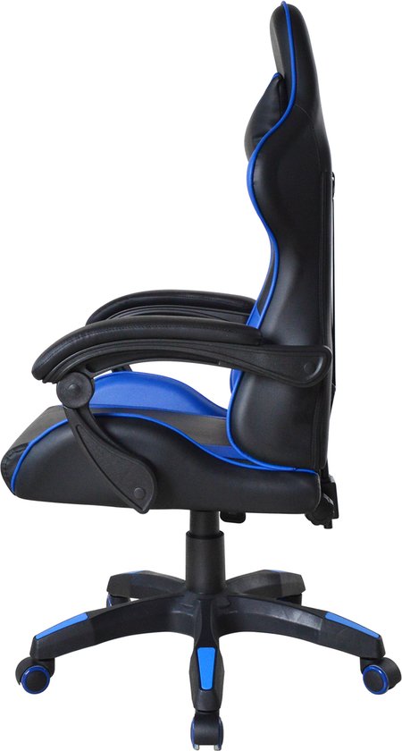 VDD Gaming - Fauteuil gaming - Fauteuil de jeu - Fauteuil gaming noir - Fauteuil gaming bleu - Fauteuil de bureau - Fauteuil de travail - Réglable - Ergonomique - Poids max. 120 kg
