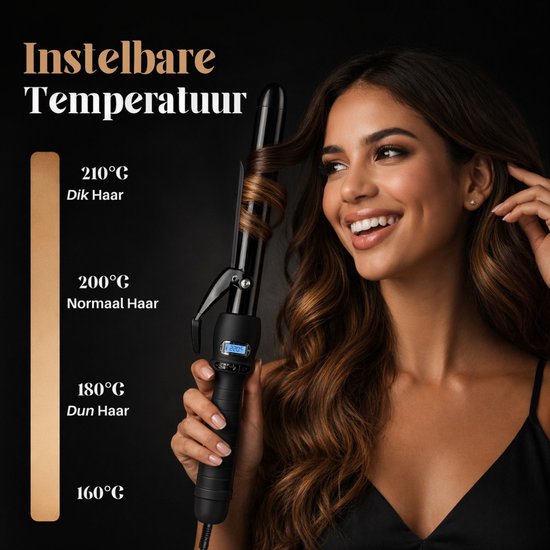 Vaive Fer à boucler avec pince - 32MM - Fers à boucler - Boucleur de cheveux - Fer à boucler