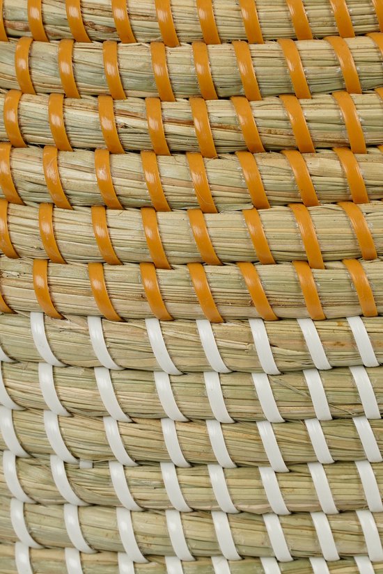 Mica Decorations Panier de rangement Milou - Lot de 2 - H43 x Ø50 cm - Seagrass - Jaune