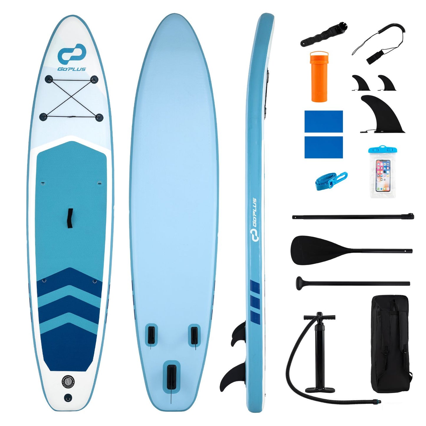 Planche de SUP gonflable Coast - 336 x 77 x 16 cm - Bleu foncé