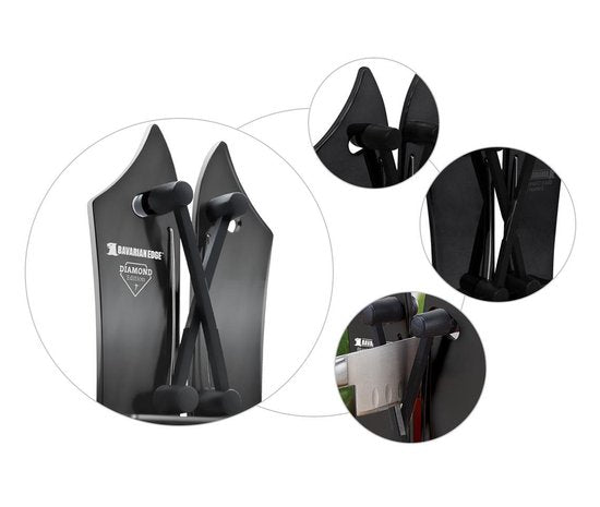Bavarian Edge Diamond Edition - aiguiseur de couteaux - aiguiseur de couteaux haut de gamme - édition pro avec particules de diamant intégrées - redonne du tranchant à tous les couteaux