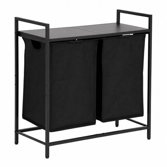 Panier à linge double Ceruzo – Extensible – Tri du linge – Noir
