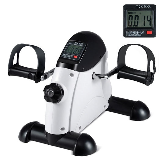 Mini-vélo d'appartement Coast - Appareil d'entraînement pour les bras et les jambes - Résistance réglable - Blanc