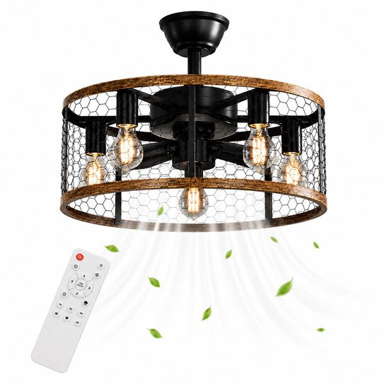 Ventilateur de plafond WERYOU® illuminAIR - Plafonnier - Ventilateur de plafond avec télécommande - Lampe de plafond - Ventilateur de plafond avec éclairage - Lampe ventilateur