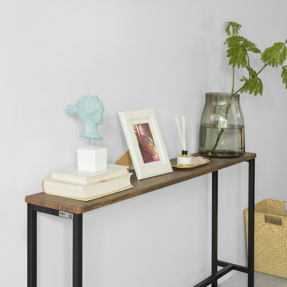 SoBuy FSB19-N Table console - MDF - 120x20x65 cm - Industriel