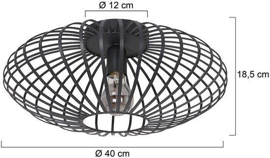 Plafonnier Steinhauer Dunbar AN à 1 lumière, 40 cm