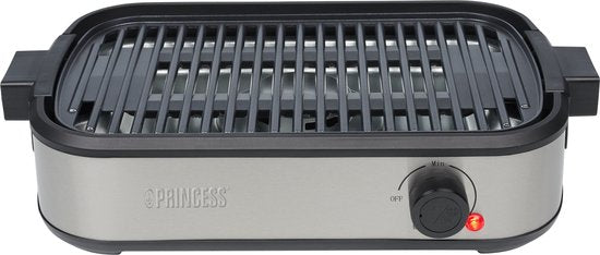 Princess Table Chef Purify - 103215 - Barbecue de table - 35 x 21 cm - Gril de table et barbecue avec système de filtration d'air - Aspiration intégrée - Jusqu'à 260 degrés - Sans PFAS - 1 800 W