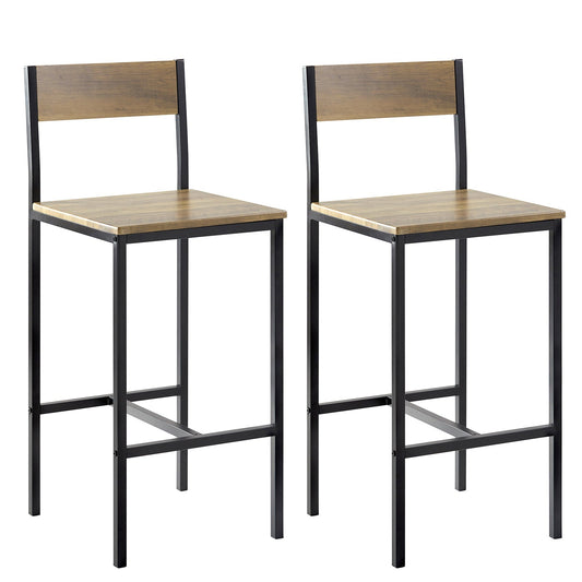 SoBuy Tabourets de bar set de 2 - Max 120 kg - 39 x 41 x 95cm - Bois