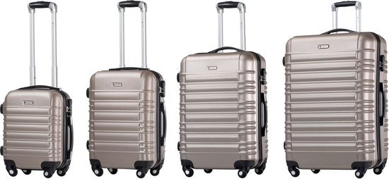 Trolley Travel Case Set / Valise Rome - 4 pièces - Champagne - ABS