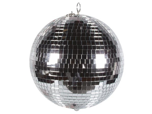 HQ-Power Disco spiegelbol Ø 30 cm, spectaculaire lichteffecten voor feestjes, veilig ophangsysteem en facetglas, dansvloer accessoire voor disco en meer
