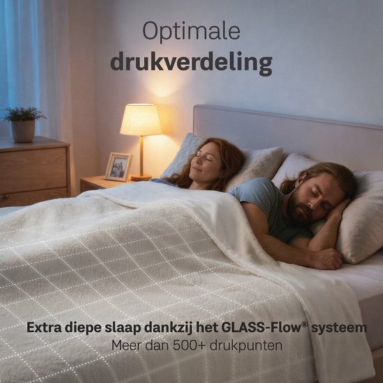 Couverture lestée CozySense® 12 kg - 2 personnes - Couverture lestée - Couverture lestée avec répartition de la pression GLASS-Flow® - Couverture lavable incluse - 200x200 cm - Blanc