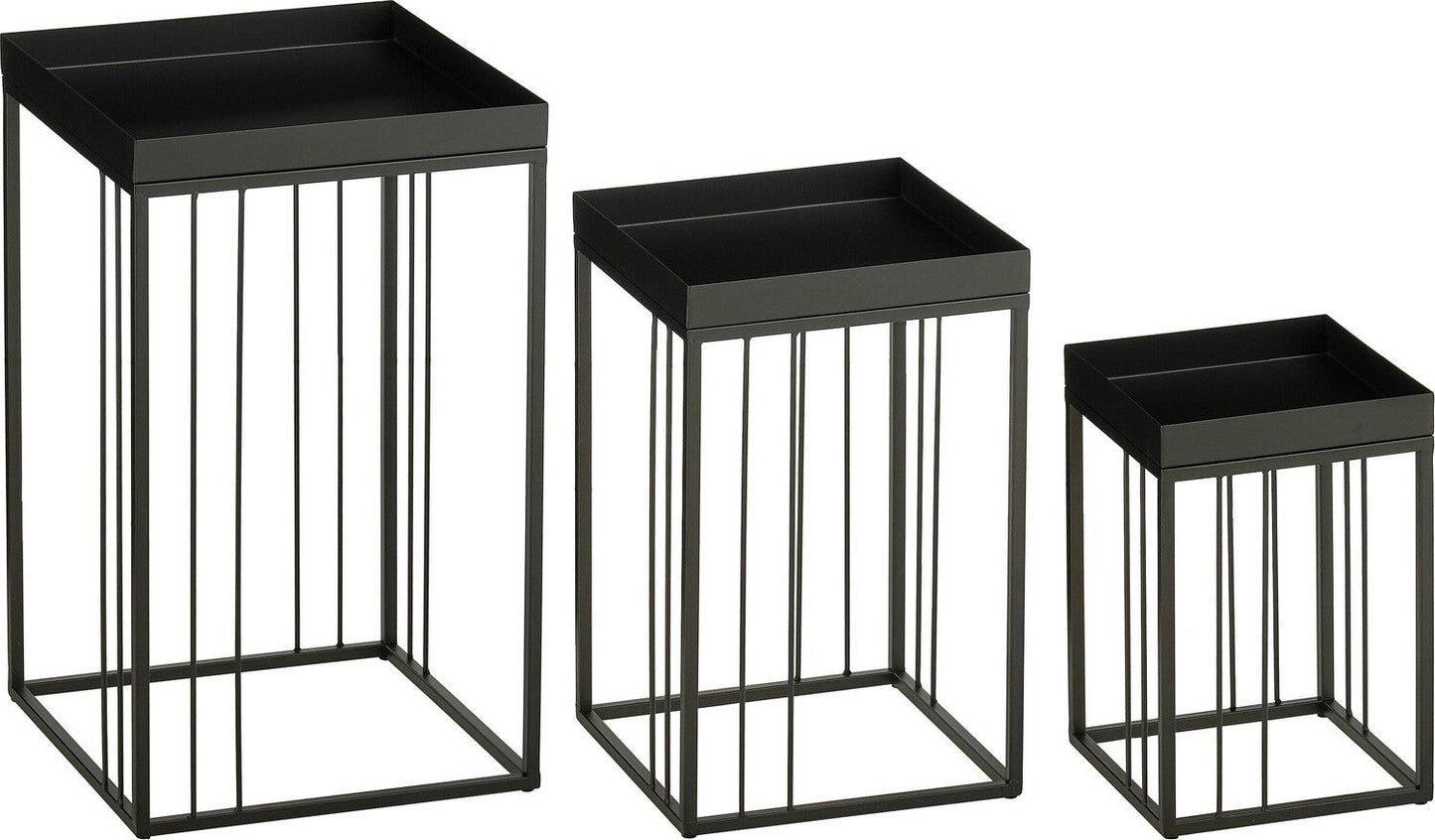 Mica Decorations Table d'appoint Beth - Noir - 25 x 25 x 40 cm