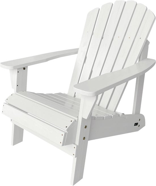 Chaise AXI Carmen Adirondack – Chaise longue en bois avec accoudoirs – Dossier haut - 90,5 x 78,4 x 93 cm