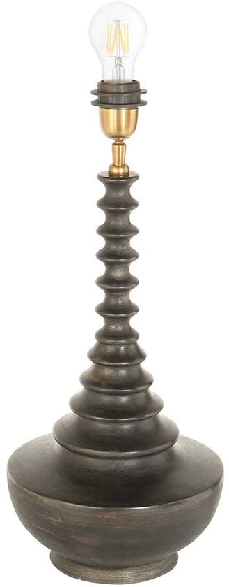 Lampe de table Anne Lighting Bois - noire - bois - 27 cm - douille E27 - 3677ZW