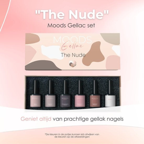Vernis à ongles en gel - Moods Gellac - Ensemble de 6 pièces - 8ML - Kit de démarrage - Édition Nude - Ongles - Kit de démarrage de vernis en gel