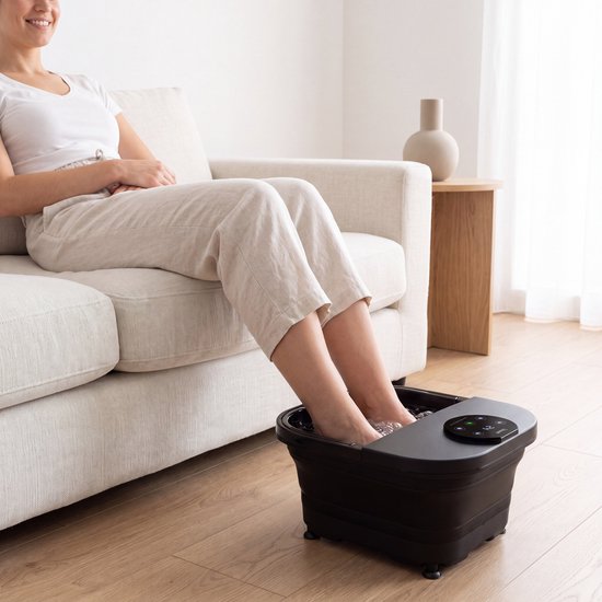 Bain de pieds Tristar - Massage Shiatsu - Chauffant jusqu'à 48 °C - 7 litres - Douche pour les pieds - Foot Spa - Bain de pieds pliable - 500 W - VB-2533