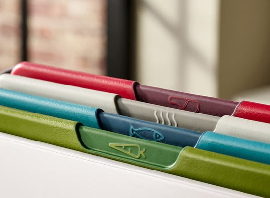 Joseph Joseph - Coffret cadeau Folio Icon comprenant 4 planches à découper dans un support blanc arctique - Polypropylène - Blanc