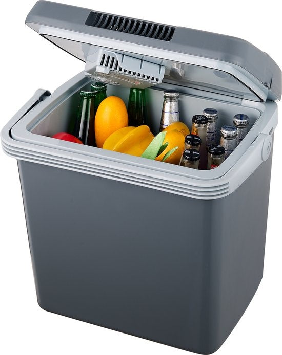 Glacière Thermoélectrique MOA Electric Coolbox, Avec fonction de chauffage, 12V et 230V, 32Litres, Gris
