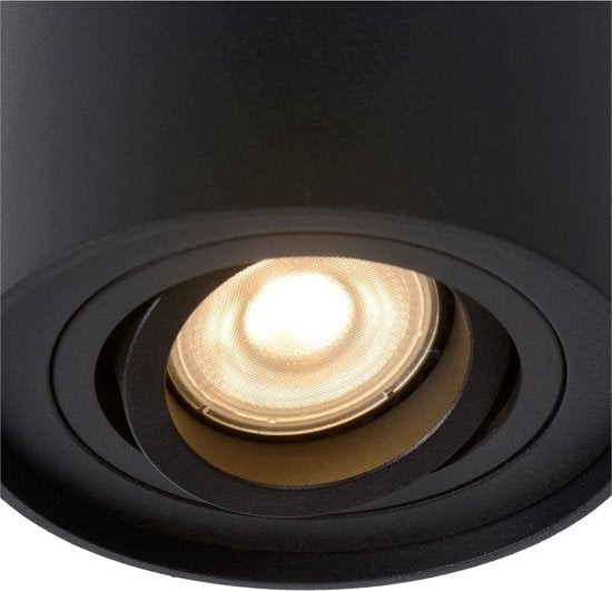 Lucide TUBE Spot plafonnier - Ø 9,6 cm - 1xGU10 - Noir