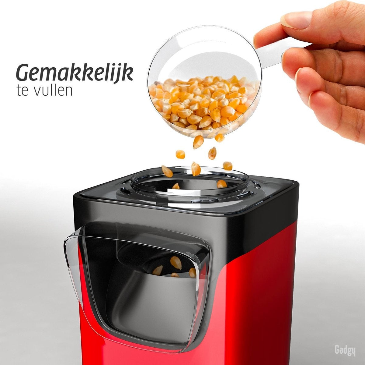 Gadgy Popcorn Machine - Hetelucht Popcornmaker - 1100 watt - met Maatschep - Popcornmakers kinderfeestje