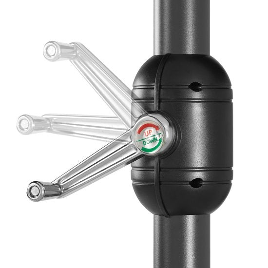 tectake® - Parasol double Silia - Parasol de terrasse - Parasol XXL - Housse de protection incluse - beige - 404253