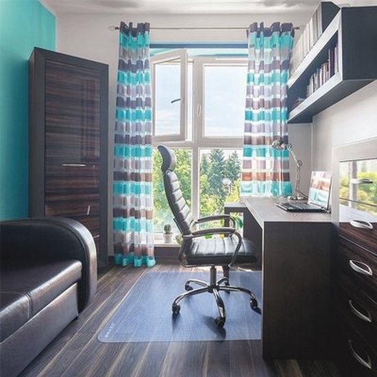 BRASQ Tapis de chaise de bureau CM200 - Transparent - 120x150 cm - PVC de haute qualité - Protection des sols durs