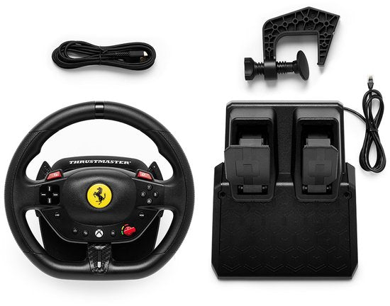 Thrustmaster T98 Ferrari 296 GTS - Volant de course avec pédales pour Xbox Series et PC - compatible avec Forza Horizon 6