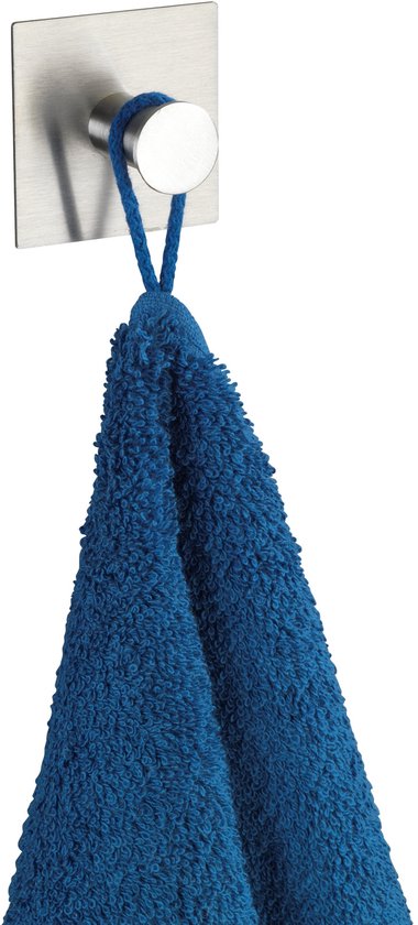 Crochet mural adhésif Wenko Accadia 5,5 x 3 cm, acier inoxydable argenté