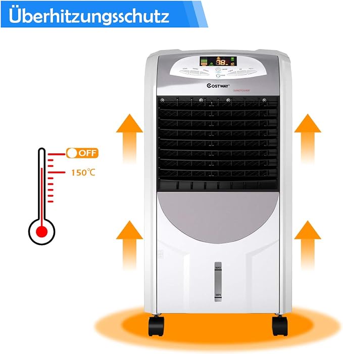 Climatiseur et radiateur 4-en-1 Coast – 2 000 W – 7 L – 38 x 28,5 x 74 cm