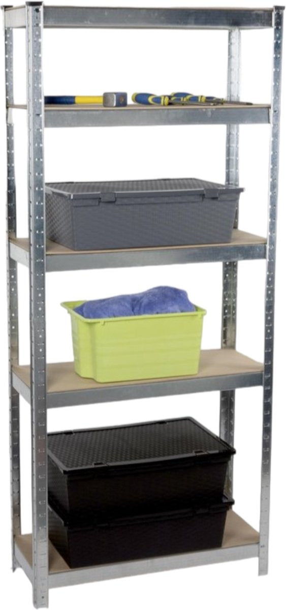 Kinzo Étagère de Rangement en Métal - 5 Niveaux - 172x75x30 cm - Capacité 750 kg