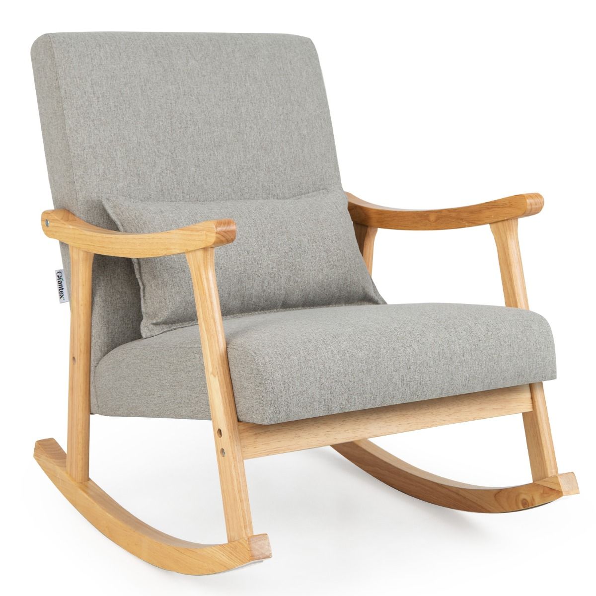 Fauteuil à bascule Coast - dossier haut - assise rembourrée - gris