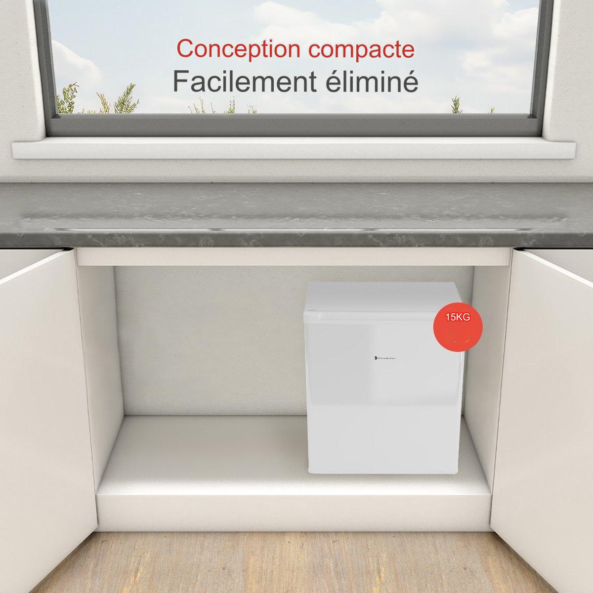 Mini Freezer KitchenBrothers - Compact - 44x47x51 cm - Blanc