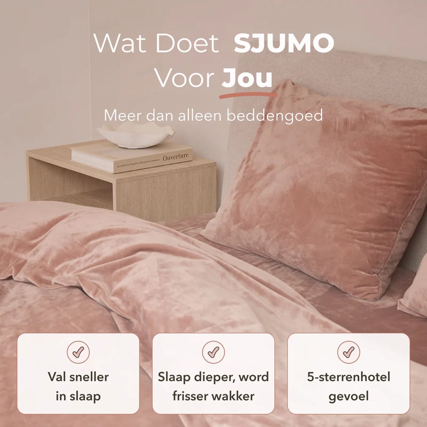 Sjumo - Silky Smooth Duvet Cover - 260x220 cm - Blush Pink Cotton-Satin - High Quality Gloss & Silky Soft - Anti-allergic & Breathable - Includes 2 Free Pillowcases