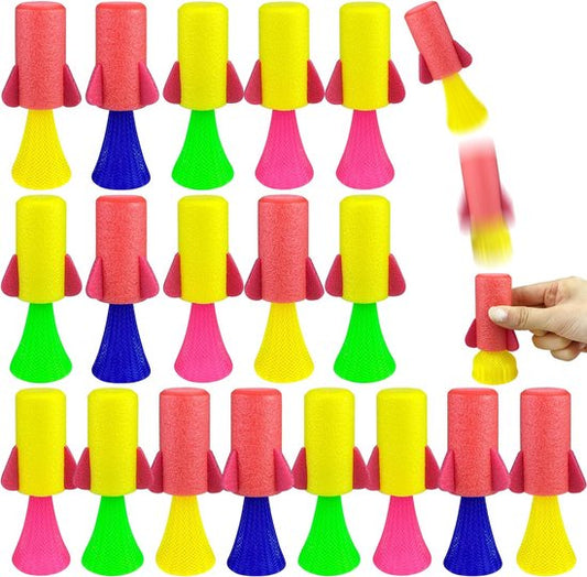 Partizzle 24x Fusées Sautantes - Jouets Fusées Spatiales Rebondissantes - Cadeaux à distribuer - Cadeaux Grabbelton - Pour les enfants et les jeunes enfants - Mousse