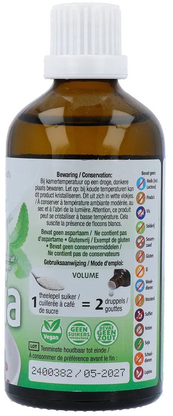Lucovitaal Stevia liquide - 100 ml - Compléments alimentaires