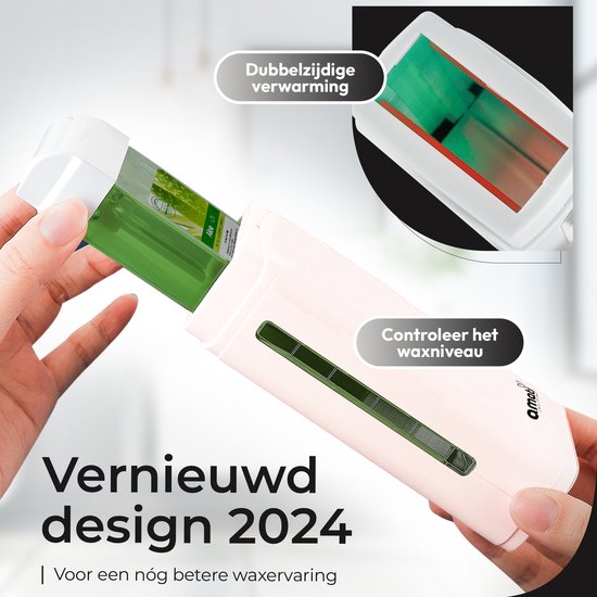 Rouleau de cire Amati avec deux recharges - Blanc