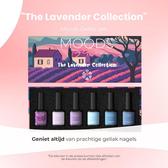 Moods Gellac 6-Piece Set - Gel Nail Polish Starter Pack - Gel Nail Polish - 8ML - The Lavender Collection - Gellac - Nails - Chic Colours