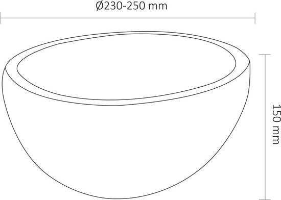Lavabo Differnz Bali Ø 23-25 cm, anthracite