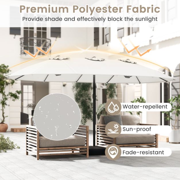 Parasol de plage Coast 220 cm - UPF50+ - Inclinable - Avec porte-gobelet/sac de transport